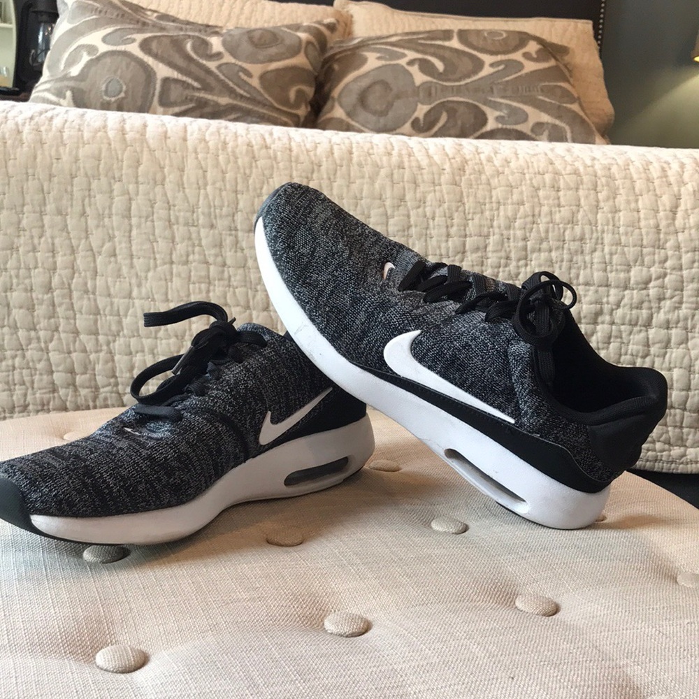 White and black nike air max